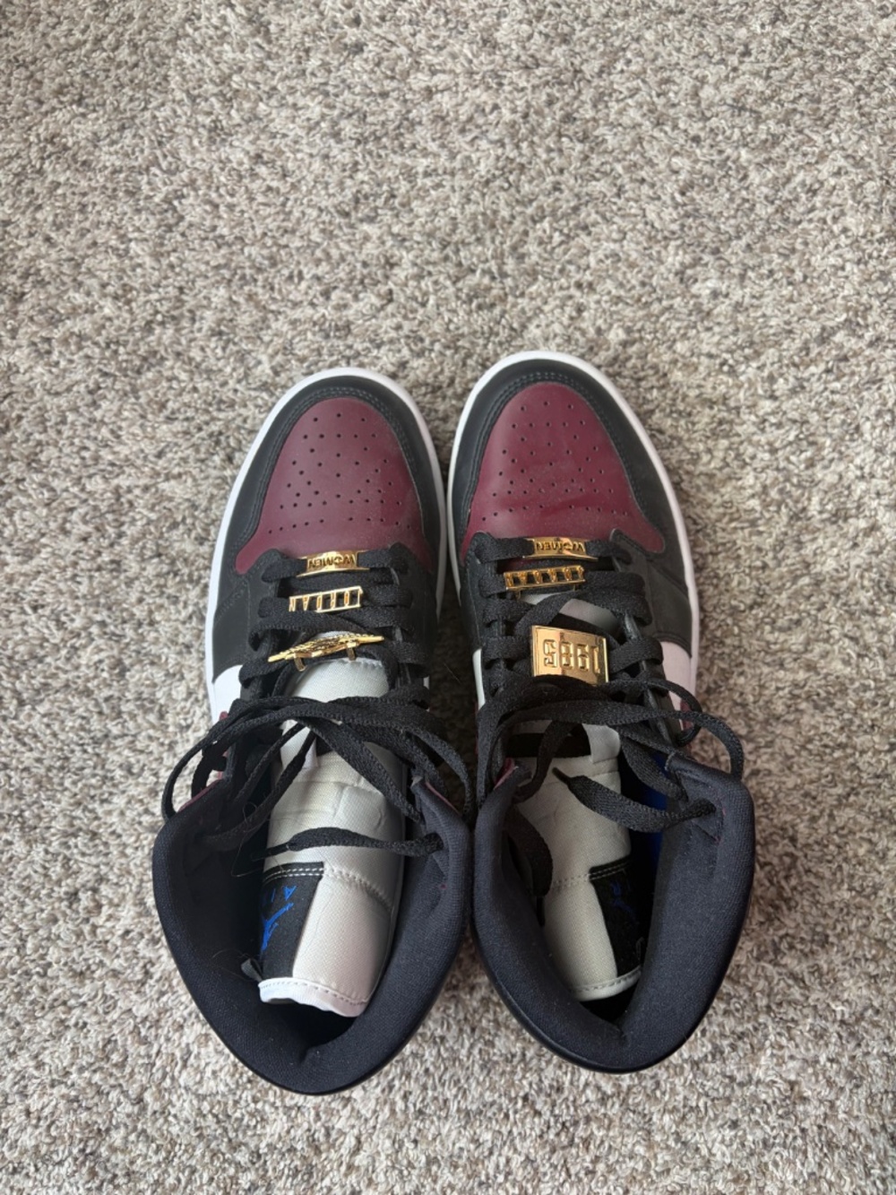 Burgundy Air Jordan Sneakers - Picture 2 of 3